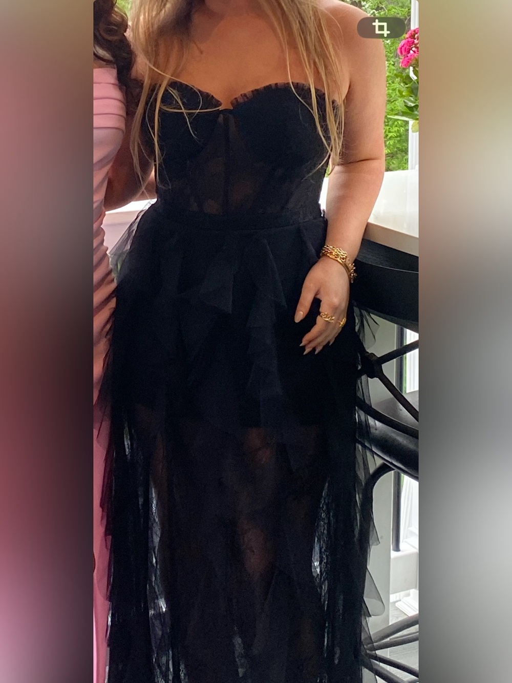 Elegant Black Evening Dress 

 Worn 1 x